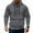 Dark Gray, variant on ZCFZJW Men's Fleece Workout Athletic Hoodie Jackets Long Sleeve Basic Quarter Zip up Hooded Pullover Sweatshirt with Big Button Pockets Black S