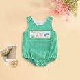 thumbnail image 2 of eczipvz Infant Baby Boy Girl Bodysuits 6-12 Months Golf Themed Clothes Embroidery Sleeveless Striped Tank Top Summer Romper, 2 of 6
