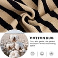 thumbnail image 3 of Buganda Brown and Black Striped Area Rug, 2'X3' Washable Cotton Indoor Outdoor Rugs for Living Room, Kitchen, Patio, All Season Home Decor, 3 of 8