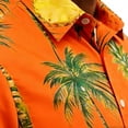 thumbnail image 5 of UVEASISHA Mens Short Sleeve Hawaiian Shirts Casual Pineapple Palm Tree Printed Button Down Shirt Summer Tropical Beach Vacation Clothes Birthday Gifts for Dad Orange XL, 5 of 8