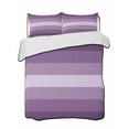 thumbnail image 2 of Quilts Twin Size, Geometric Purple, Soft Comforter Bedding Set for Bed, Solid Ombre Geometric Modern Stripe Lightweight Quilted Bedspread with Pillow Cover(2 Pieces) for All Season, 68x86 Inch, 2 of 6