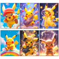 thumbnail image 2 of Pintura de diamantes 5D DIY Anime Pikachu, mosaico de diamantes redondos completos, bordado de Pokémon, punto de cruz, decoración del hogar, regalo para niños, 2 of 4