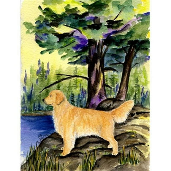 Golden Retriever Canvas Flag - House Size, 28 x 40 in.