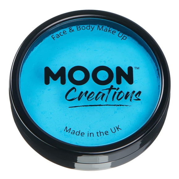 Pro Face & Body Paint Cake Pots de Moon Creations - Aqua - Maquillaje profesional de pintura facial a base de agua para adultos y niños - 1.26 oz