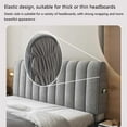 thumbnail image 6 of Thicken Bed Headboard Cover for Full Queen Size, Velvet Dustproof Stretch Solid Color Quilted Bed Head Covers for Bedroom Decor, Washable, 6 of 7