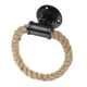thumbnail image 4 of Anillo de toalla de cuerda, toallero de hierro fundido vintage para montaje en pared, toallero de baño de almacenamiento industrial, percha rústica para toallas de mano, 4 of 5