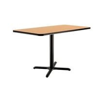 Interion By Global Industrial 695849OK Breakroom Table, Oak, 48"L x 30"W x 29"H