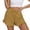 Z-Yellow176, variant on JIAYUE Women's Shorts Cozy Classic Solid Color Ruffle Hem Elastic Waist Drawstring Casual Fashionable Female Bottoms