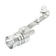 thumbnail image 5 of 2pcs L Size Silver Tone Universal Turbo Sound Whistle Muffler Exhaust Pipe Car Roar Maker, 5 of 6