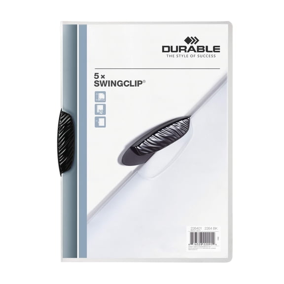 Durable SWINGCLIP Report Cover Letter Size 8.5" x 11" Inches - Pack of 5
