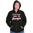 thumbnail image 4 of I Put She In Shenanigans St Patricks Zip Hoodie Sweatshirt Women Brisco Brands S, 4 of 6