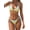 Light Yellow and Blue, variant on Wrongduck Women Polka Dot Bikini Set 2026 Upgrade Colorblock 2 Piece Swimsuit Halter Scoop Neck Tie Side Bottom Stretchy Beach Swimwear