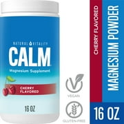 Natural Vitality CALM Magnesium Powder Supplement for Stress Relief, Cherry, 16 Ounces