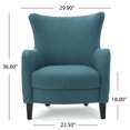 thumbnail image 2 of Arabella Dark Teal Fabric Club Chair, 2 of 7