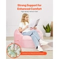 thumbnail image 4 of VEVOR Sillón puff redondo de 3 pies con funda extraíble y terciopelo holandes rosa, 4 of 9