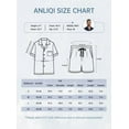 thumbnail image 6 of ANLIQI 100% Cotton Mens Pajamas Set Short Sleeve Sleepwear Button Down Loungewear Soft Pj Set with Pockets (Purple,L), 6 of 6