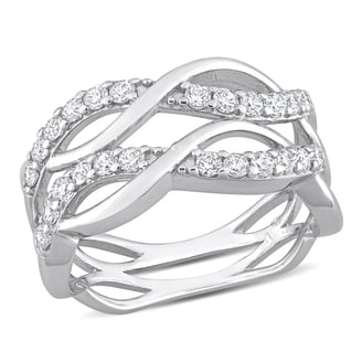 Everly Women's Cubic Zirconia Sterling Silver Ring - Walmart.com