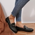 thumbnail image 6 of Rexoro Women's Loafers Flats Leather Backless Slip On Office Casual Shoes, 6 of 6