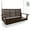 Deep Brown, variant on Innovaze 4.5 ft Wooden Porch Swing with Ergonomic Seat, Hanging Chains, and 7mm Springs, Heavy Duty 800 LBS, Deep Brown