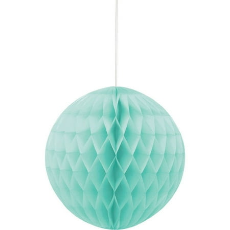 Unique Industries Mint Green 8" Round Shaped Tissue Paper Hanging Pom Poms