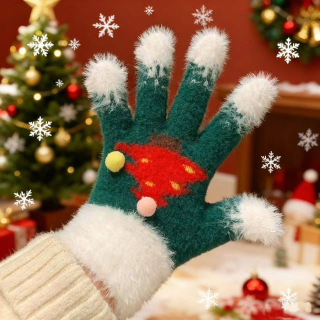 Guantes Accesorios navideños Guantes cálidos para mujer Guantes para mujer