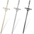 thumbnail image 1 of 3 Pack Letter Openers, Sword Letter Opener with Ergonomic Handle Fancy Decorative Envelope Slitter Mail Opener Tool for Home Office Desk Black Silver Gold, 1 of 2