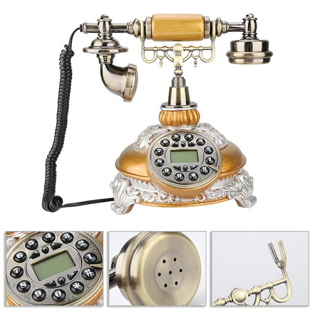 Teléfono De Escritorio, Teléfono Detección Automática, Teléfono Fijo Estilo Retro UE, Clásico Para Una Decoración Especial, Para Regalo, Para Exhibición,