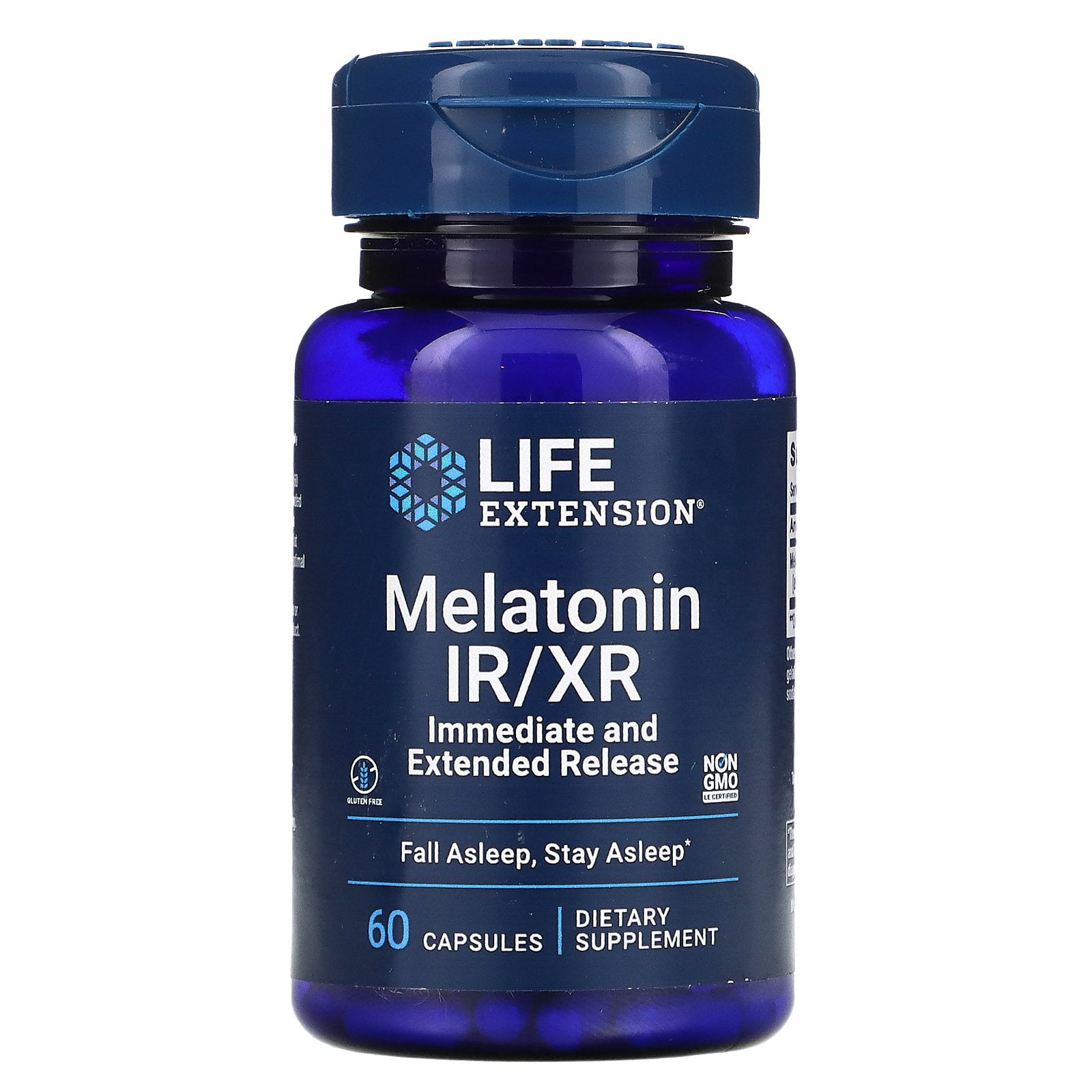 Melatonin IR/XR, 60 Capsules, Life Extension