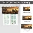 thumbnail image 6 of Deer Kitchen Valance Curtain Rod Pocket Western Country Tractor Farm Wildlife Hunting Nature Forest Elk Cabin Window Treatment for Living Room Bedroom Bathroom 54 by 18 in, 1 Panel, 6 of 6