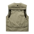thumbnail image 4 of Chaleco de caza para hombres, novedad de primavera y otoño de 2024, chaqueta de malla para fotografía con múltiples bolsillos para pesca y cuello en V, Logo bordado, chaqueta de malla alta, 4 of 5