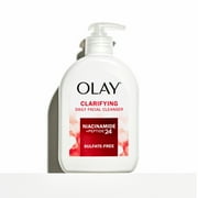 Olay Clarifying Face Wash with Niacinamide, Fights Dryness in All Skin Types, 16 oz