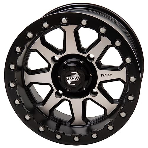 4/137 Tusk Uinta Beadlock Wheel 15x7 4.0   3.0 Machined/Black For Honda Talon 1000X 2019-2022