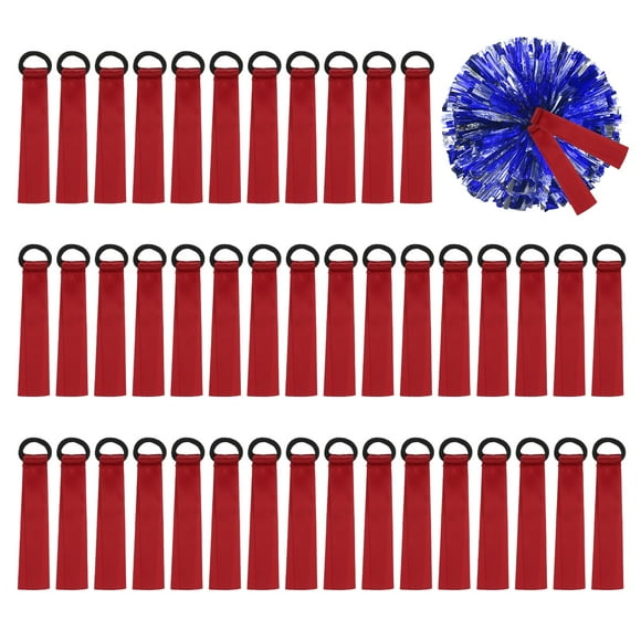 Uxcell 48 Pcs Etiquetas en blanco para pompones de animadoras rojas