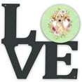 thumbnail image 1 of Carolines Treasures Yellow Lab Green Flowers Metal Artwork Love Wall-Decor, Multicolor, 1 of 2