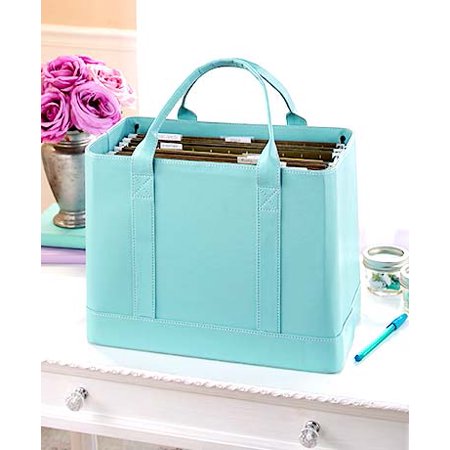 Blue Chic Portable File Folder Organizer Document Storage Bag Fashion