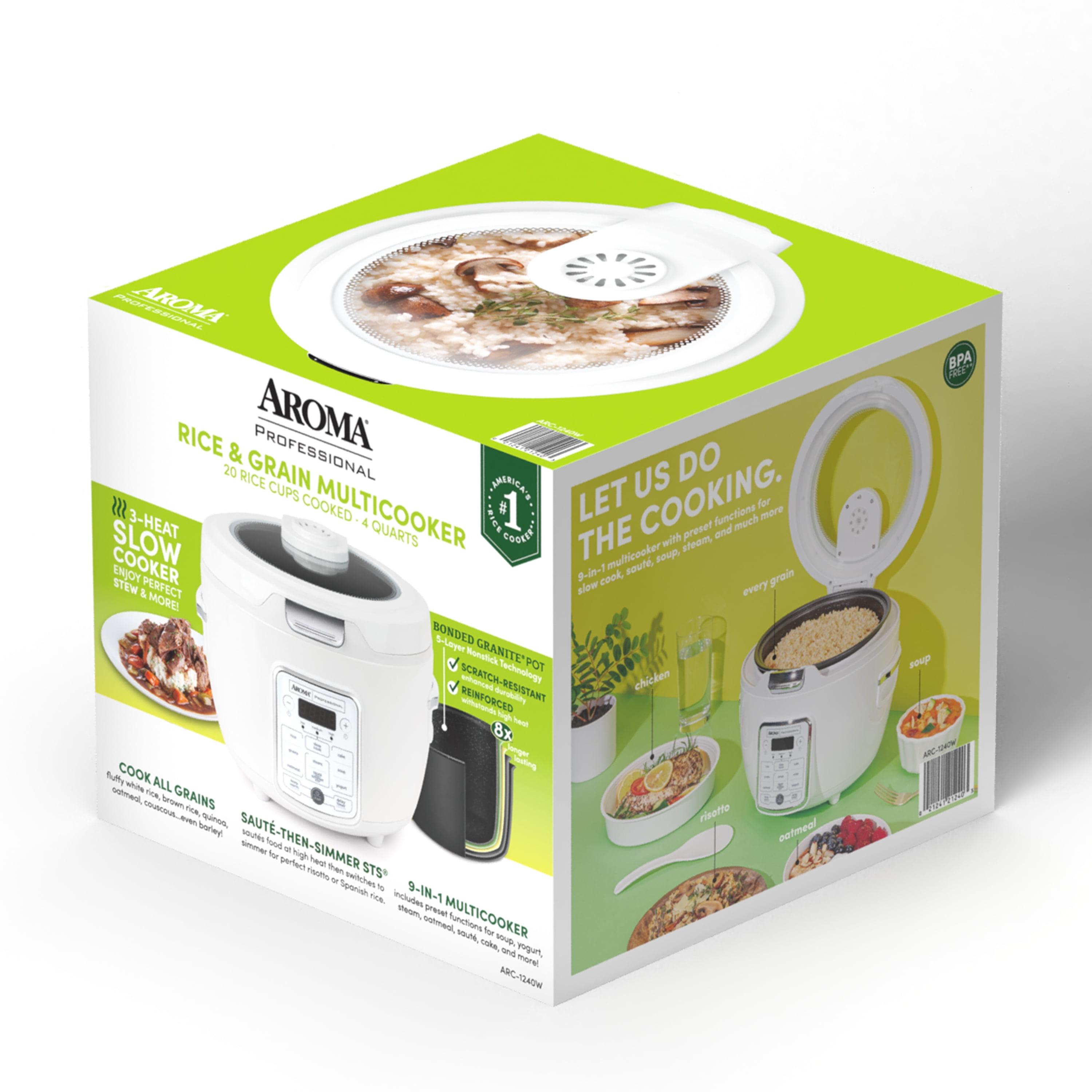 AROMA® 20-Cup (Cooked) / 5Qt. Digital Rice & Grain Multicooker [ARC-150SB]  