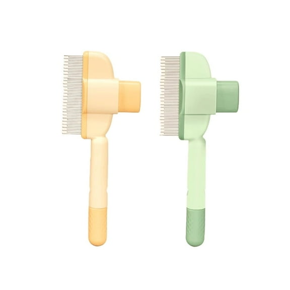 Brush for Cats, Cat Comb,  Pet Comb for Dogs & Cats, Cat Dog Pet Grooming Brush for Cleaning Shedding Hairs (Green Yellow)