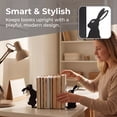 thumbnail image 5 of Unique Bargains 2Pcs Decorative Metal Hollow Out Cartoon Book Ends Black 6.3*1.2*5.9inch, 5 of 5