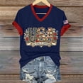 thumbnail image 7 of YVNAURA Womens 250th Anniversary V Neck T Shirt America 250 Patriotic Tee 1776-2026 USA Flag Graphic Top Classic Fit Casual Summer Shirt for 4th of July Every Day Pride, Dark Blue, L, 7 of 7