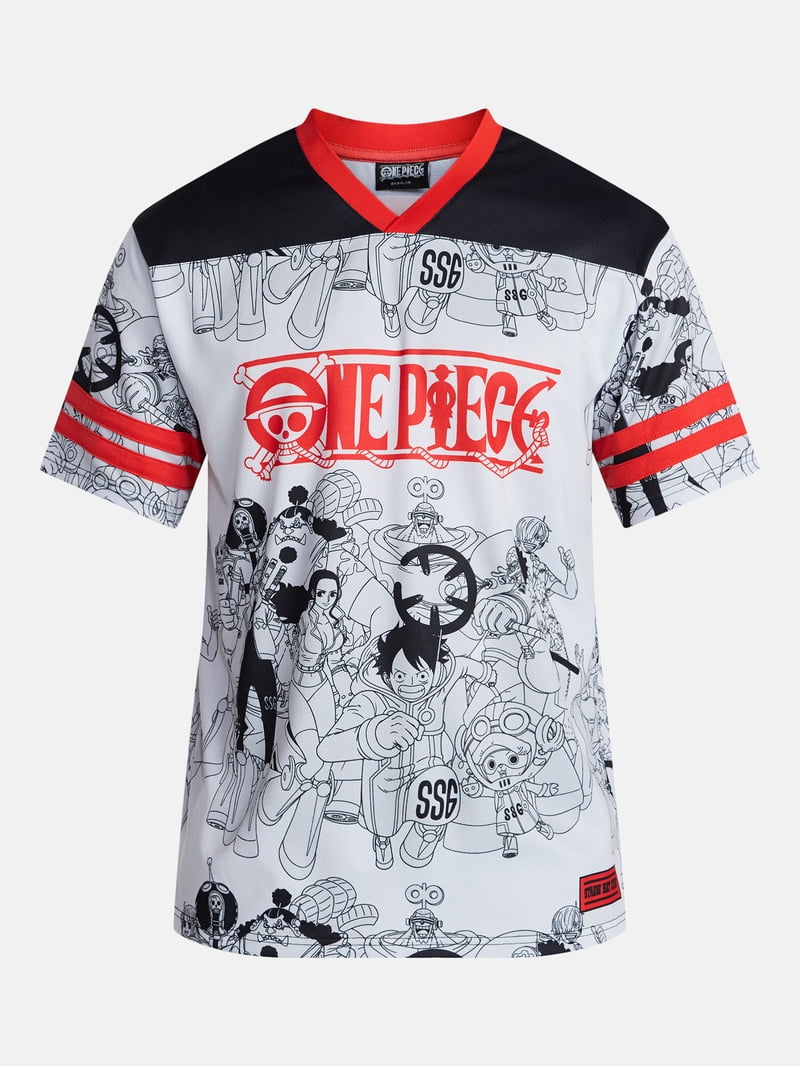 One Piece Men's and Big Men's Front Back Graphic Soccer Jersey