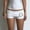 White, variant on Women's Fold Over Shorts Polyester,Spandex Elastic Low Rise Y2K Micro Shorts Lounge Pajama Bottoms Skinny Mini Sleepwear Black,M
