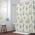 thumbnail image 6 of Summer Daisy Shower Curtain for Bathroom Decor, Eucalyptus Leaves Flower Farmhouses Retro Waterproof Fabric Shower Curtain, 72"x78" Set with 12 Hooks, 6 of 9