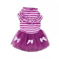thumbnail image 1 of Vestido de princesa para perro, disfraz de cachorro con lazo, falda tutú a rayas, 1 of 8