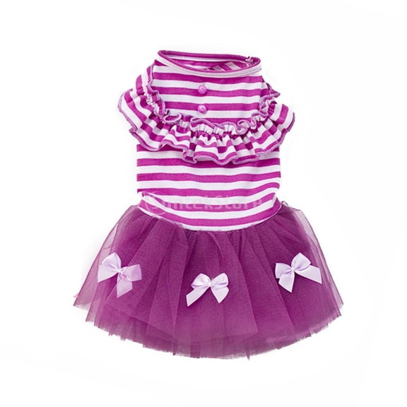 Vestido de la Princesa para Perro Mascota Púrpura M Sunnimix