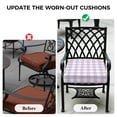 thumbnail image 5 of Outdoor Patio Cushion Covers 4 Pack Lavender Buffalo Check Plaid Patio Chair Cushion Covers with Ties and Zipper Farmhouse Style Waterproof Outdoor Seat Cushion Covers for Patio Furniture 22"x22", 5 of 9