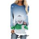 thumbnail image 1 of Tops Para Mujer Blusa de Navidad Camisas de Manga Larga Otoño Moda Casual Cuello Redondo Suelto Impreso Odeerbi ODB169590, 1 of 5