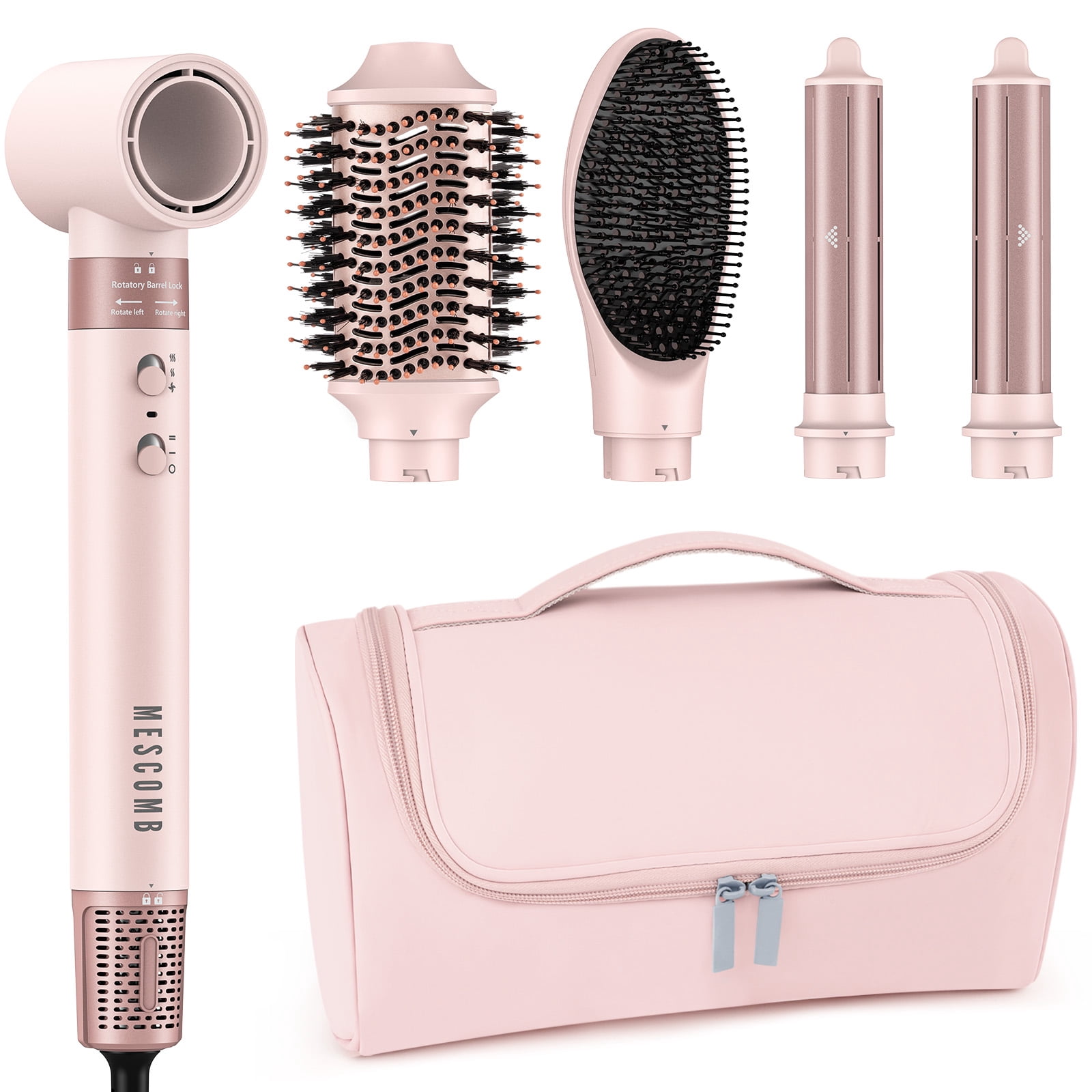 5 in 1 High-Speed Hair Dryer, Hot Air Styler Wrap With Travel Bag