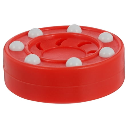 OUNONA Puck Dry Land Hockey Goal Rollers Child Man Red