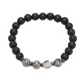 thumbnail image 3 of Lot de 2 bracelets magnétiques tendance pour hommes et femmes, acupuncture, amincissant, soulagement des douleurs, perles en pierre, 3 of 4