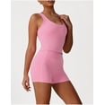 thumbnail image 6 of PISONIC 2 Piece Workout Sets for Women, Camisole Square Neck Tops & High Waist Shorts, Gym Yoga Pilates Outfits, 6 of 9